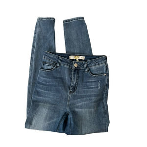 I & M DENIM Womens Jeans Distressed Skinny High Rise Medium Wash Blue 3 - Small